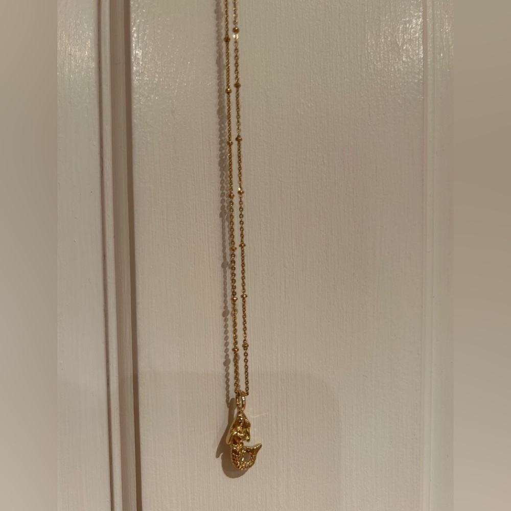 Lily Pulitzer Charm Necklace with Mermaid never worn